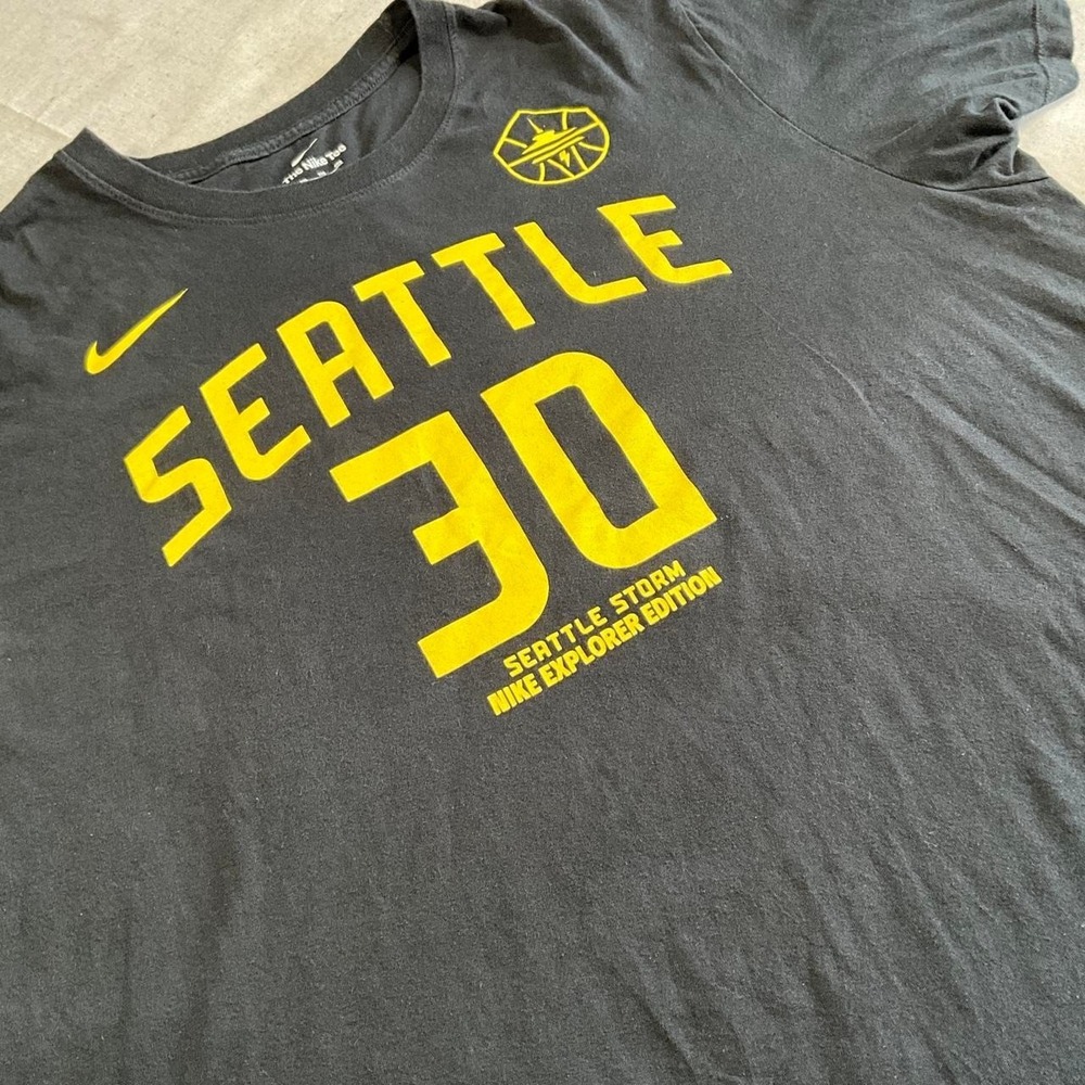 Nike Womens Seattle Storm Breanna Stewart 30 Black WNBA Tee (XXLarge)